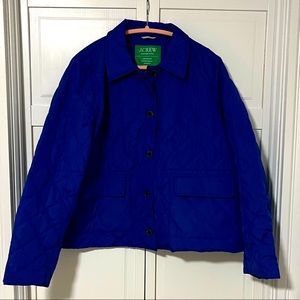 NWT J. Crew Blue Signature Puffer